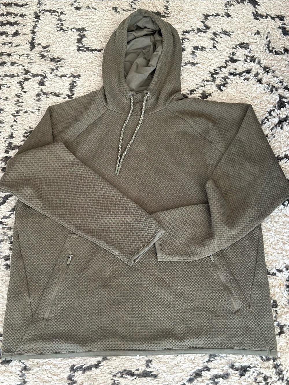 Men's FLX Textured Hoodie Sweater - Olive